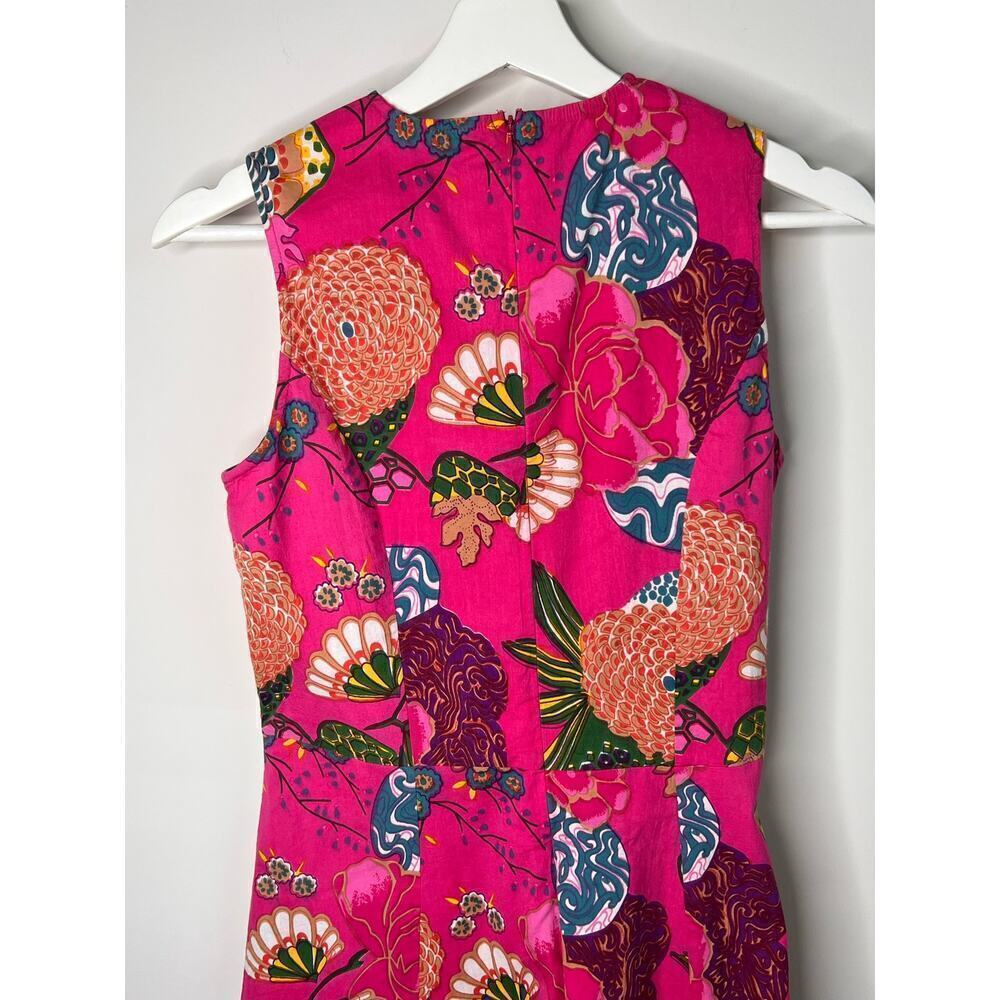 Fitzroy & Willa Floral Print Sleeveless Mini A-Line Dress Pink Women's Sz Medium - Picture 5 of 8